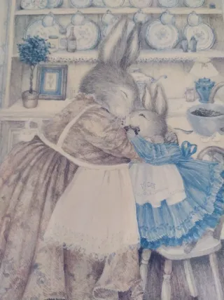 Cuadro infantil con marco de madera