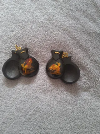 Castañuelas negras con dibujo