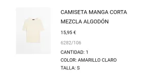 Camiseta manga corta mezcla algodón S