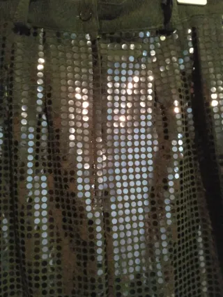 Falda corta lentejuelas fiesta negra