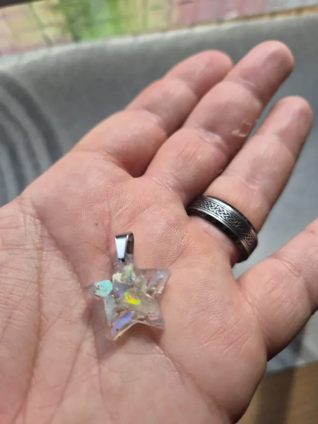 Joyeria-Colgante Estrella Ópalo Multicolor