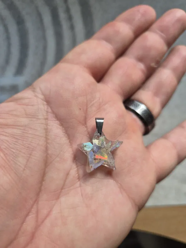 Joyeria-Colgante Estrella Ópalo Multicolor