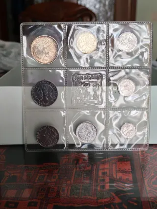 Liras San Marino 1974 Colección. 500 liras plata