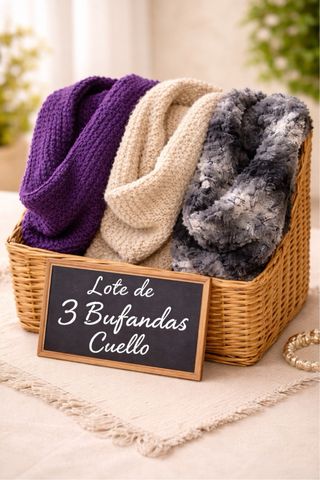 Lotes 3 bufandas variadas. 2€ cada lote