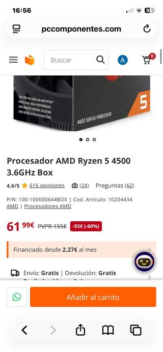 PC Gaming sobremesa + Teclado y Ratón.