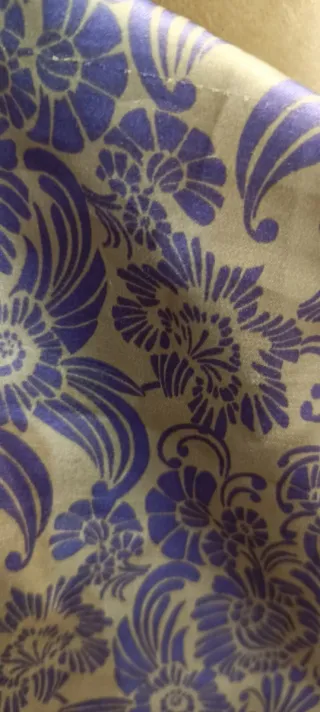 Pañuelo Raso Beige y Morado