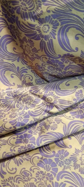 Pañuelo Raso Beige y Morado