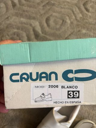 Zapatos de trabajo de piel blancos CAUAN talla 39