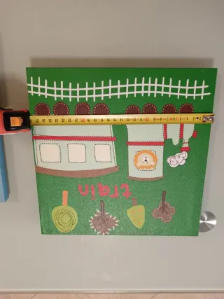 Cuadros infantiles: submarino y tren