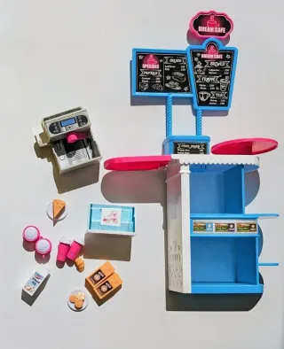 Cafetería de muñeca 29 cm  Doll coffee shop set