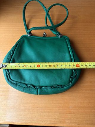 Bolso de cuero verde