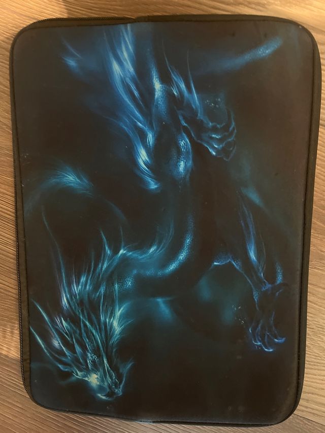 Funda para iPad/Chromebook Diseño Dragón Azul