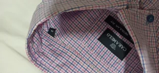 Camisa CARAMELO cuadros rosa Talla M