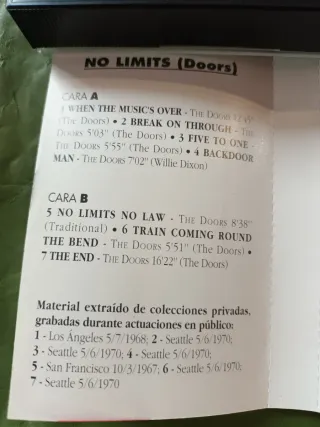Casete The Doors - No Limits