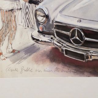 Stampa poster auto Mercedes-Benz 300 SL Ali di Gab