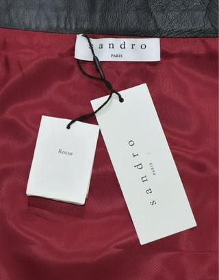 Falda Sandro Piel Negra Talla Xs