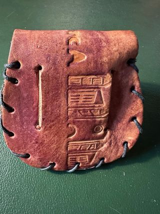 Cartera de cuero para cinturón