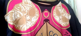 Camiseta Juicy Couture Gatos y Logo Talla S/M