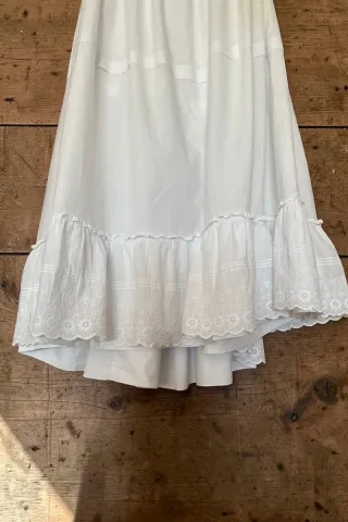 Antigua Enagua Victoriana maxi larga talla grande