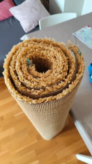 Alfombra Polyester Marrón y Amarillo