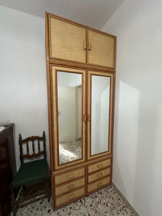 Mueble Rattan Bambú, armario, mesita y cómoda