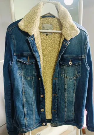 Cazadora vaquera con borrego