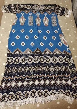 Nuevo Vestido largo marroquí estampado