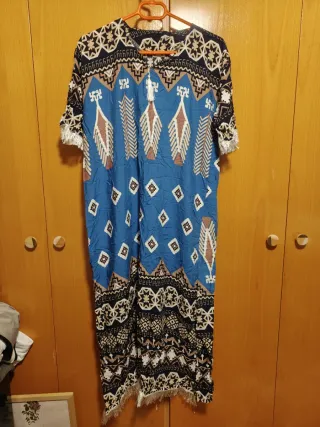 Nuevo Vestido largo marroquí estampado