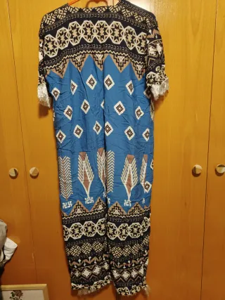 Nuevo Vestido largo marroquí estampado