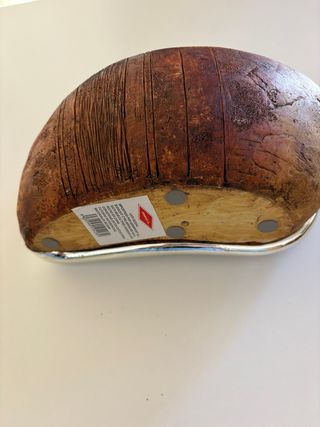 Figura decorativa gato madera y metal