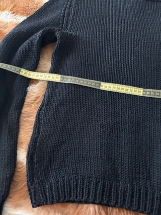 Maglione Nero Maglia Grossa