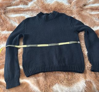 Maglione Nero Maglia Grossa