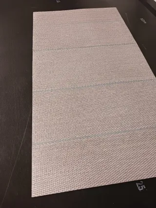 Alfombra Vinilo Trenzado 60x110 Gris y Salmón