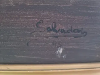 Cuadro al óleo de flores