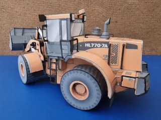 Maqueta Cargadora Hyundai 1:43 Cartulina