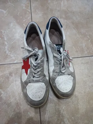 Scarpe Golden Goose uomo Rosse Bianche