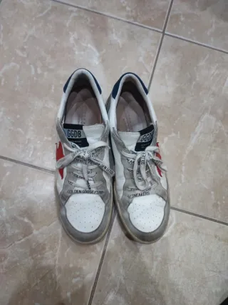 Scarpe Golden Goose uomo Rosse Bianche