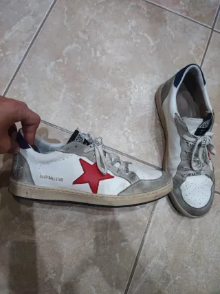 Scarpe Golden Goose uomo Rosse Bianche
