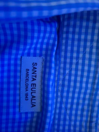 Camisa de vestir SANTA EULALIA cuadros azul