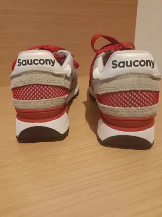 Zapatillas Saucony Talla 41 Plata y Rojo