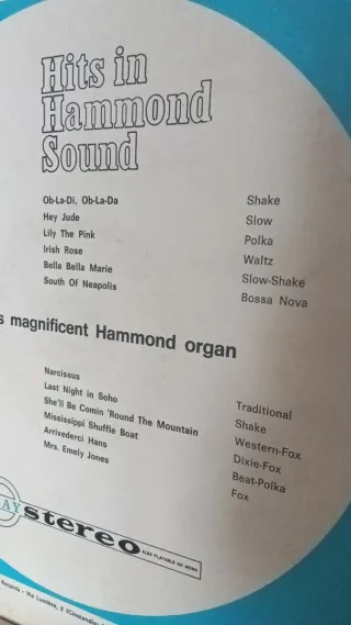 Hits in Hammond Sound Vinile 33 Giri