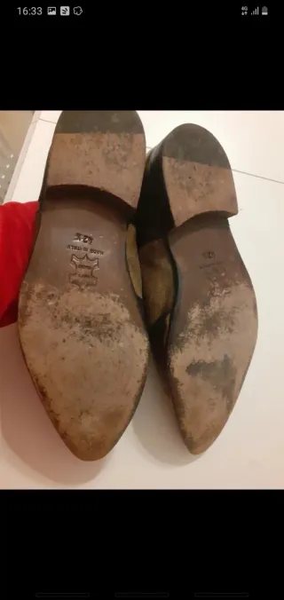 Scarpe eleganti uomo marroni e oro,prodotto artigi