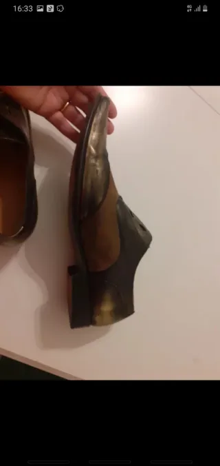 Scarpe eleganti uomo marroni e oro,prodotto artigi