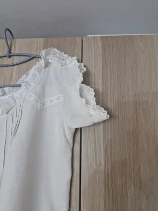 Vestido vintage blanco hecho a mano