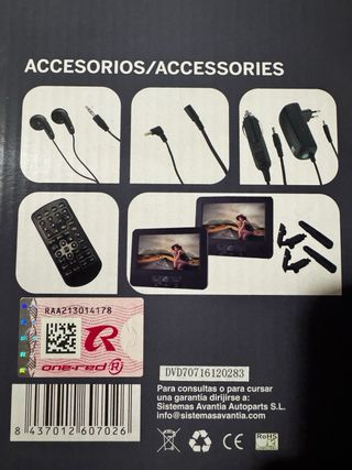 AVANTIA DVD 707 HD Doble Pantalla a estrenar