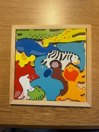 Puzzle Madera Animales Niños