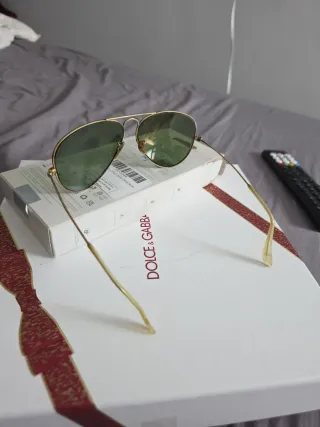 Gafas Ray-Ban Aviator 1/30 10K GO Oro/Verde