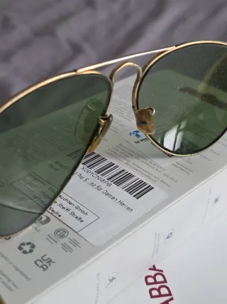 Gafas Ray-Ban Aviator 1/30 10K GO Oro/Verde