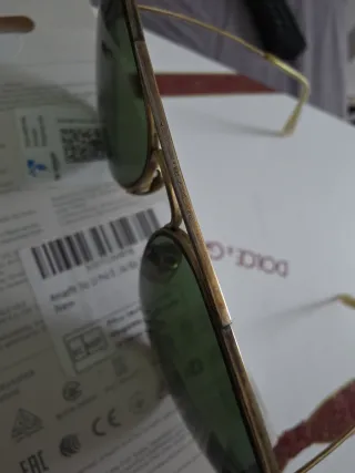 Gafas Ray-Ban Aviator 1/30 10K GO Oro/Verde