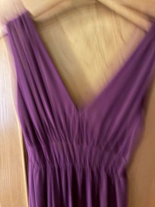 Vestido largo color berenjena